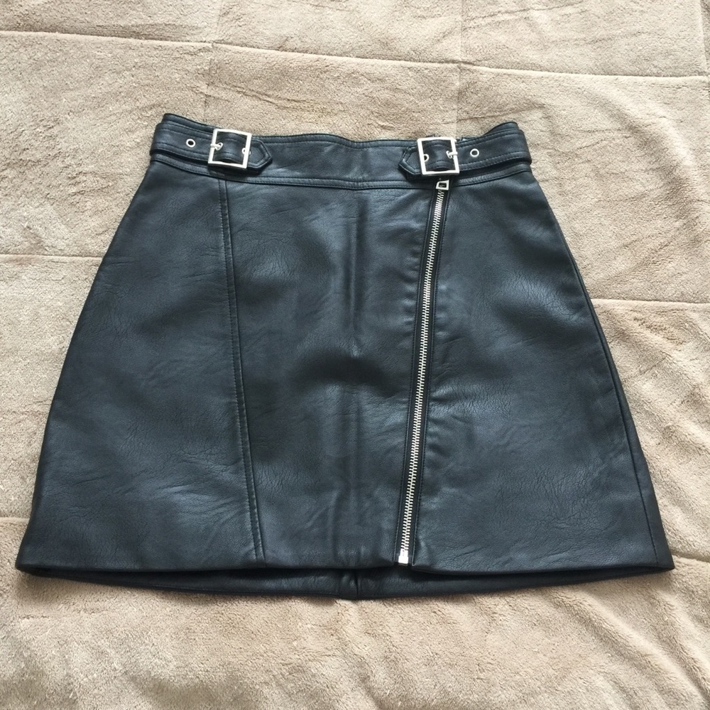 Topshop faux leather mini skirt